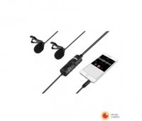 میکروفون یقه ای بویا Boya BY-M1DM Dual directional Lavalier Mic