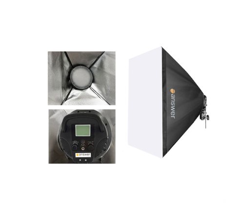 نور فلات Answer SMD TS-020 با صفحه نمایش به همراه سافت باکس و سه پایه