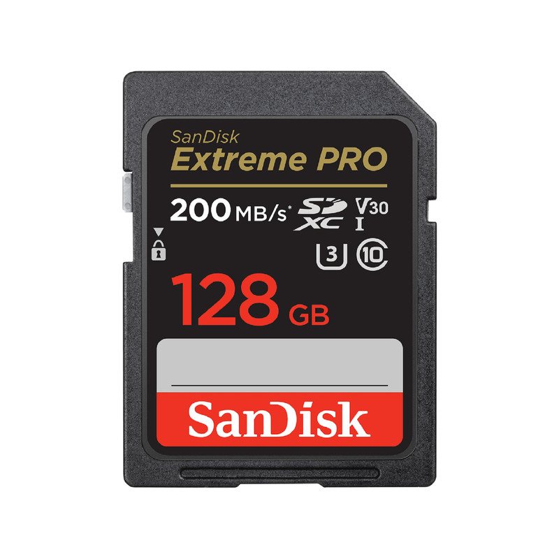 کارت حافظه سندیسک SANDISK 128GB EXTREME PRO UHS-I SDXC 200MB/S