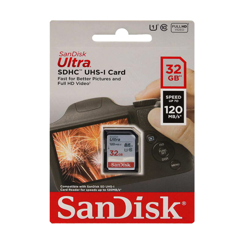 کارت حافظه سندیسک مدل 32GB Ultra SDHC UHS-I 120MB/s