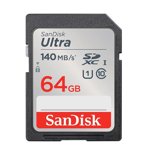 کارت حافظه سندیسک 64GB Ultra SDHC UHS-I 140MB/s