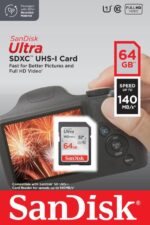 کارت حافظه سندیسک 64GB Ultra SDHC UHS-I 140MB/s