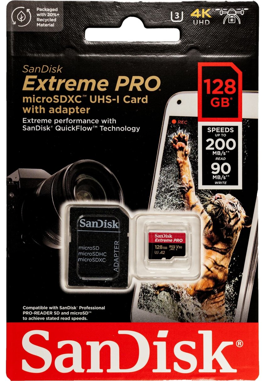 کارت حافظه سندیسک میکرو 128GB Micro EXTREME PRO UHS-I SDXC 200MB/S