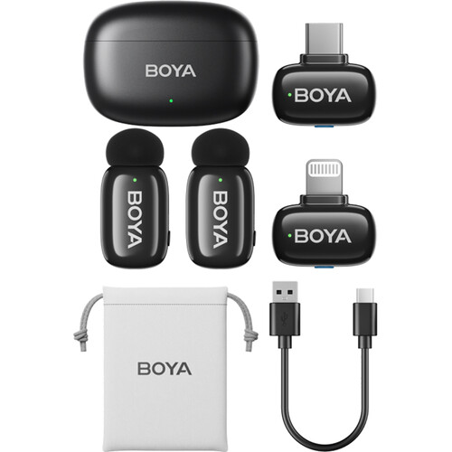 میکروفون بی سیم بویا Boya Mini 12 Combo برای گوشی های آیفون و تایپ C