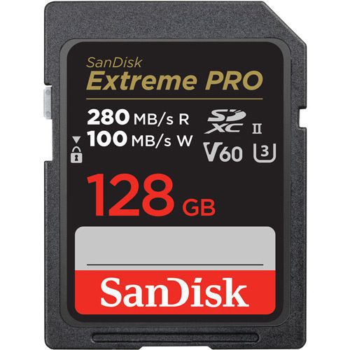 کارت حافظه سندیسک SanDisk 128 GB Extreme PRO UHS-II SDXC 280MB/S